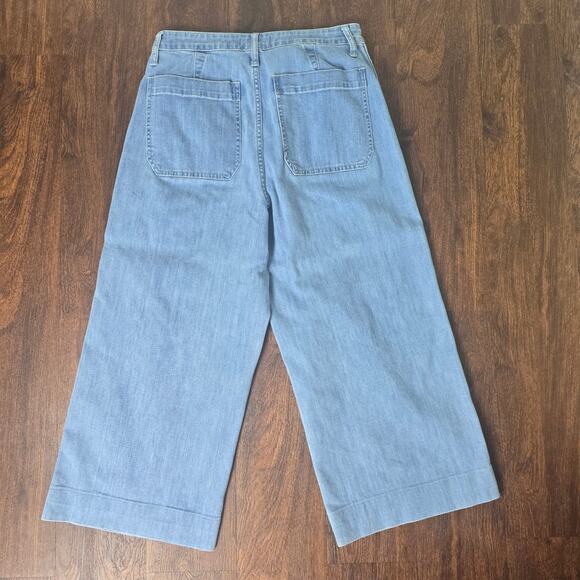Madewell Emmett Wide-Leg Crop Jeans in Langston Wash - Size 31 - Style # K9147 - Picture 11 of 12